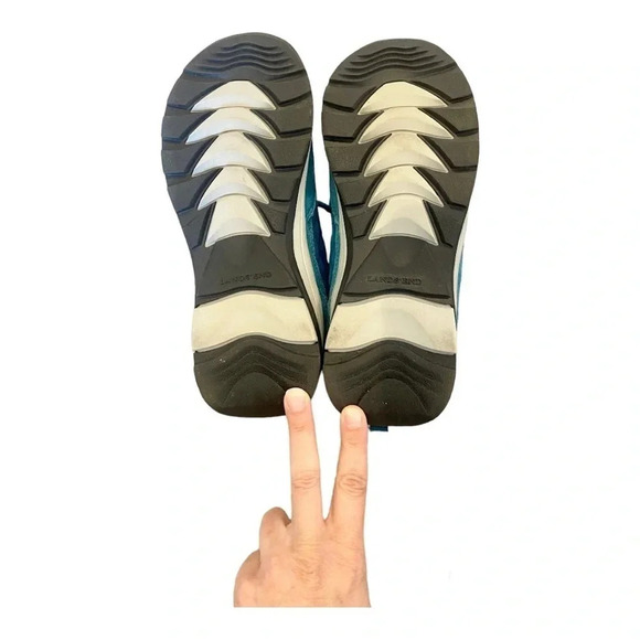 Lands End 420475 Powder Belle Teal Suede Shoe 6.5 - Picture 7 of 9